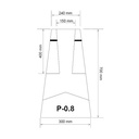 Dzelzsbetona pamats metāla stabam 3-5.5m 100kg . P-0.8 