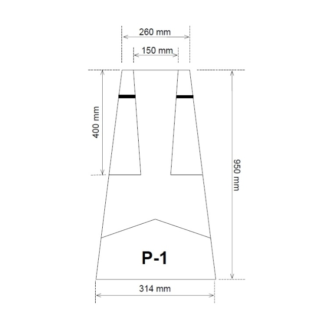 Dzelzsbetona pamats metāla stabam 3-5.5m 100kg . P-0.8 