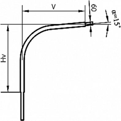 Konsole apgaismojuma stabam L P110B H2m L1m DGR5Konsole P cinkota