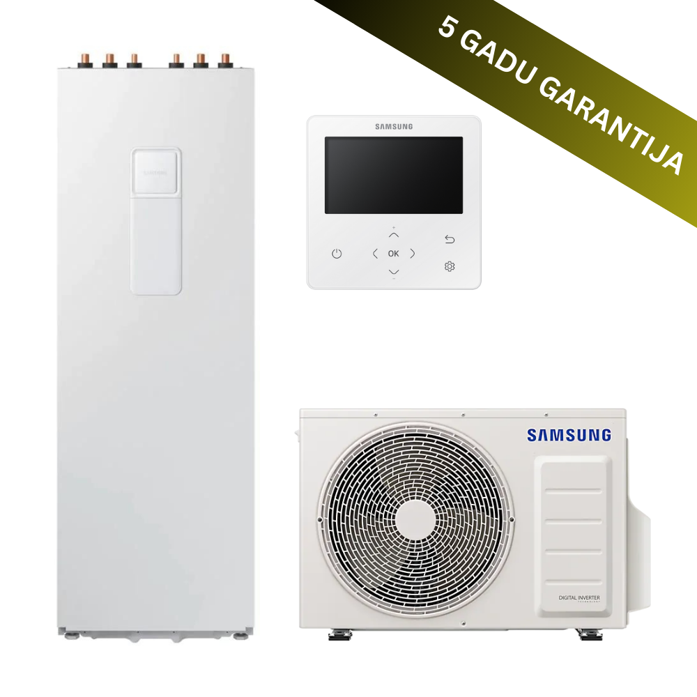 Samsung gaiss-ūdens siltumsūkņu komplekts 6kw/200L KŪ tvertne/vadības pults