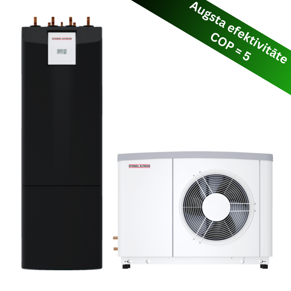 Stiebel Eltron HPA-O 8 CS Plus compact D Set 1.1, Gaiss/ūdens SS ar 180 litru KŪ tvertni un akumulācijas tvertni, 8kW