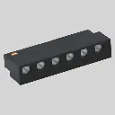 6W melns LED diožu prožektorveida gaismeklis TAMPA CRI>90, 4000K, 135x22x25mm. 