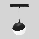 TOPE LED apaļš iekarināms gaismeklis TAMPA, 7W, Ø100, 85mm, melns