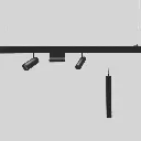 LED MAGNĒTISKĀ SISTĒMA TAMPA, Virsapmetuma sliede, melns 53x26x2000mm