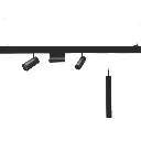 TOPE LED magnētiskā sistēma TAMPA, Virsapmetuma sliede, iekarināma, melna