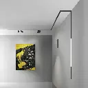LED magnētiskā sistēma TAMPA, Zemapmetuma sliede (iestrādāta apmetumā), melna