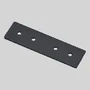 TOPE LED magnētiskā sistēma TAMPA, Virsapmetuma sliedes savienojuma plāksne, melna