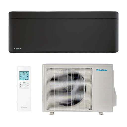 Daikin STYLISH 3.0 kW (-30) komplekts ar bezvadu pulti. Melns