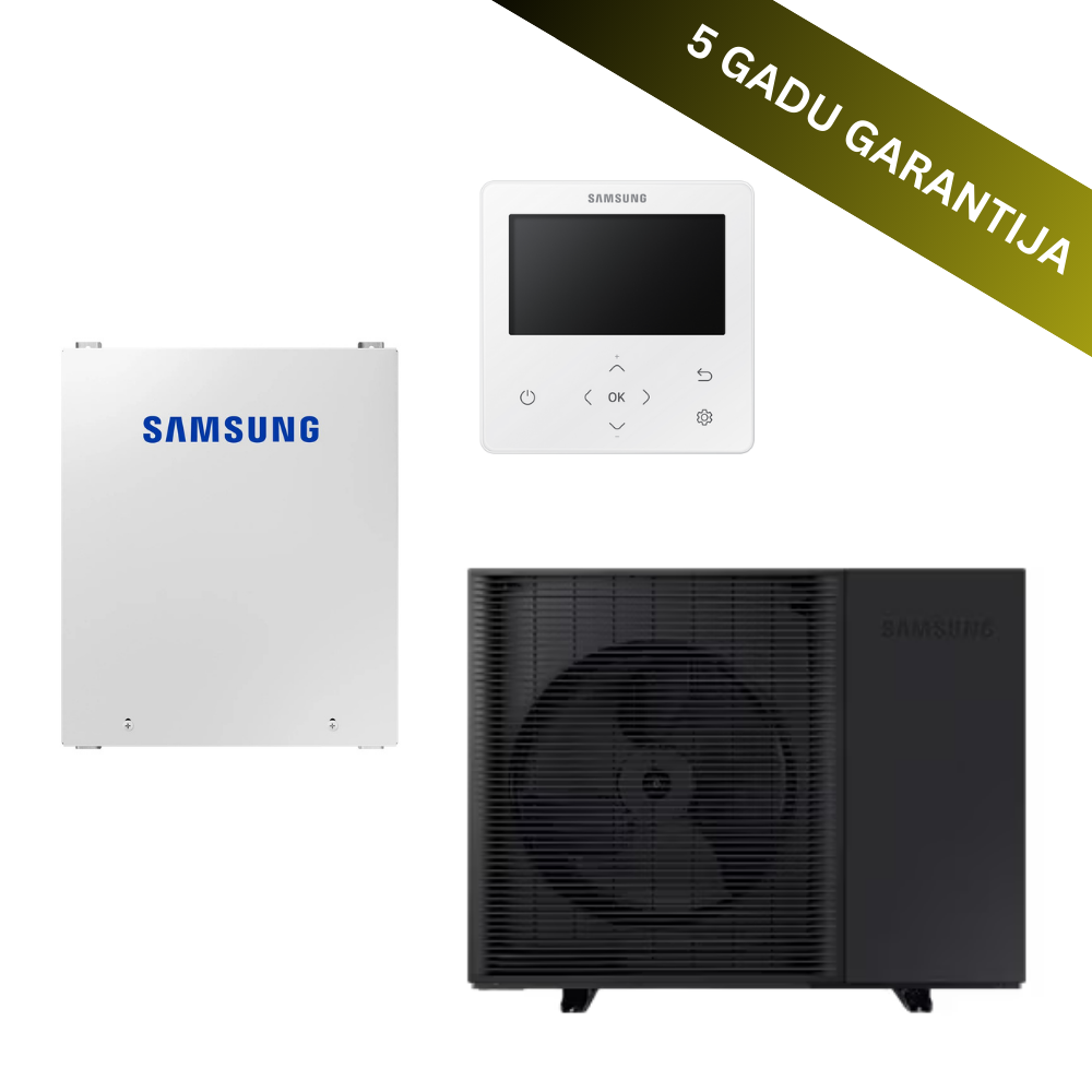 Samsung gaiss-ūdens siltumsūkņu kompl. Mono HT Quite 8kw/vadības bloks MIM-E03EN/vadības pults