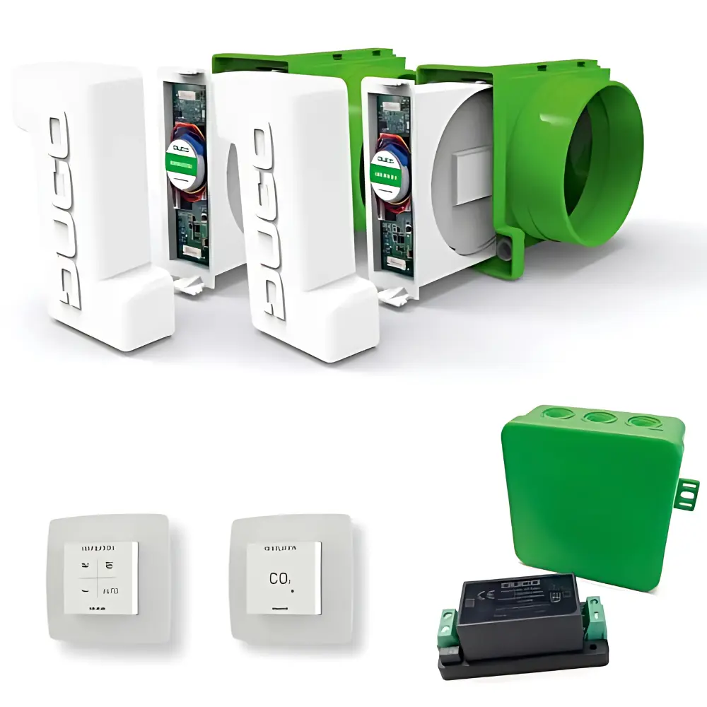 DucoBox Energy Comfort (Plus) divzonu pamata komplekts Ø160 – balts