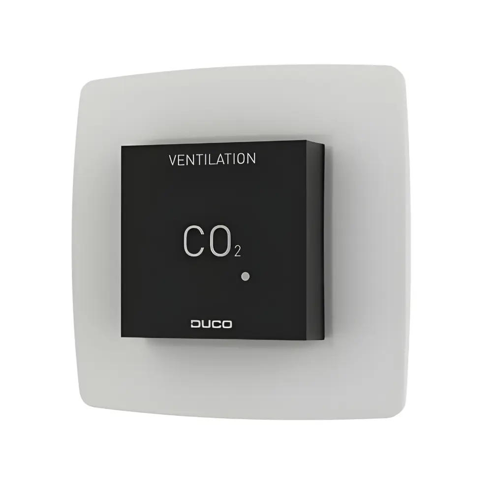 Duco CO₂ sensors bez vadības RF/vadu, melns