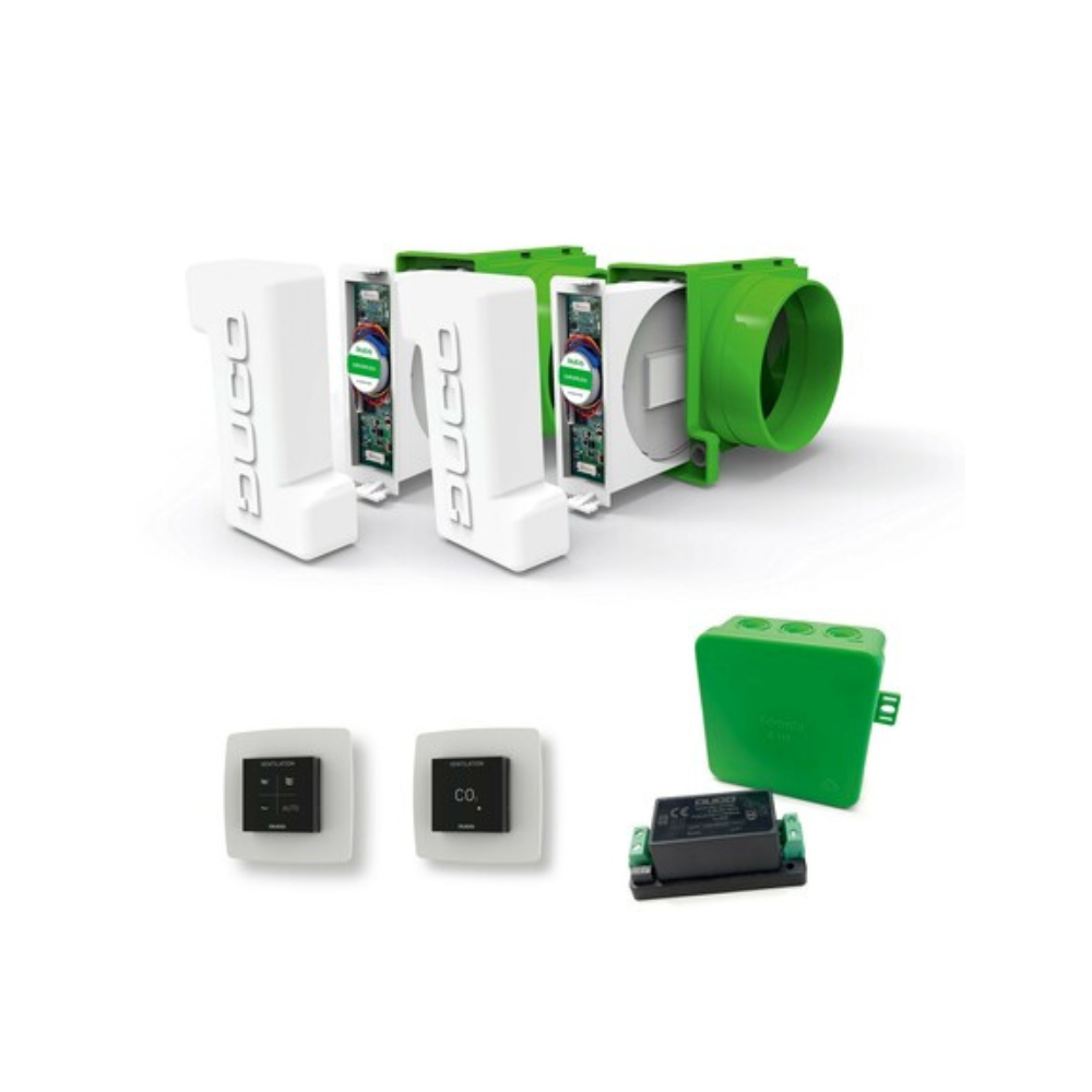 Divzonu pamata komplekts DucoBox Energy Comfort (Plus) Ø160 – melns