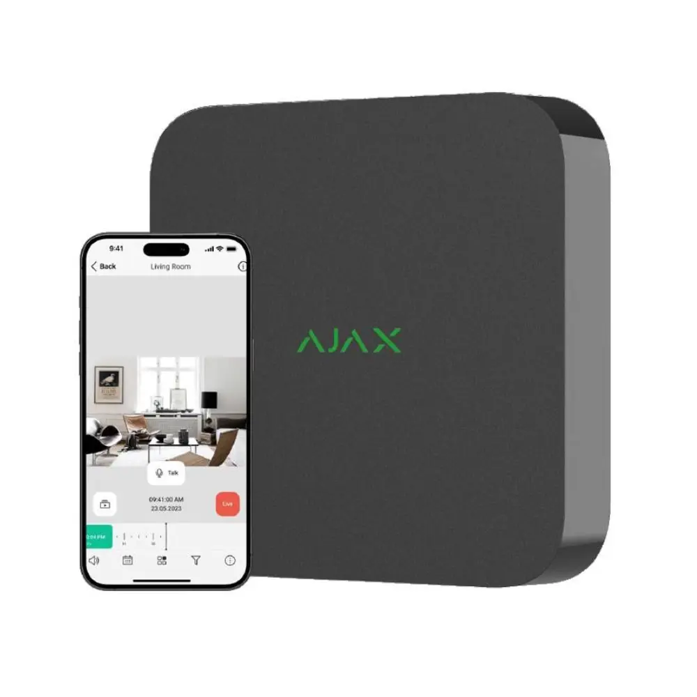 Ajax NVR (8 kanāli) (8EU) ASP, Melns