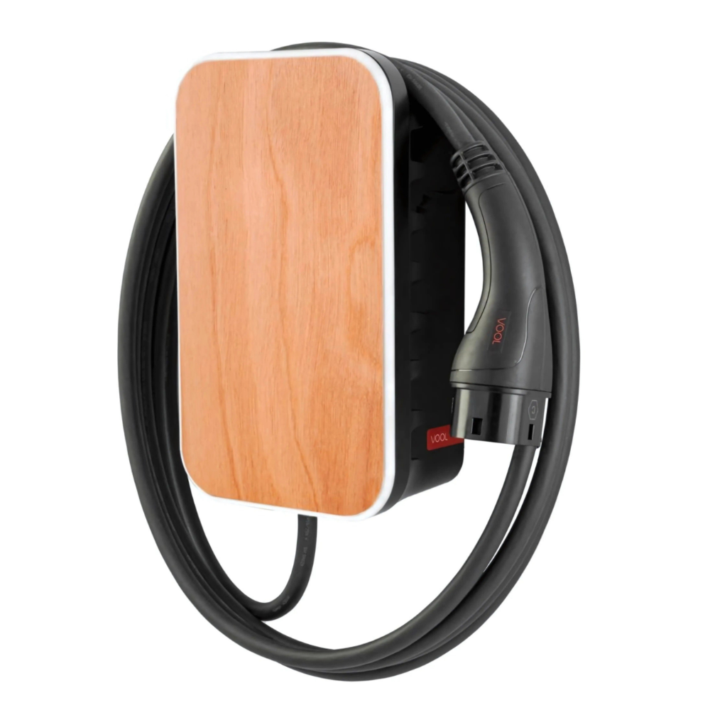 Auto uzlādes stacija Vool - 22kW - 3F - type2 - 6.5m, gaišs koka raksts