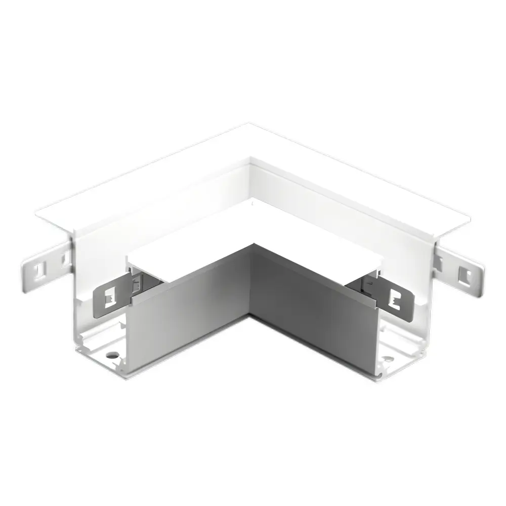 LED magnētiskā sistēma TAMPA, Zemapmetuma sliedes stūra savienotājs, balts
