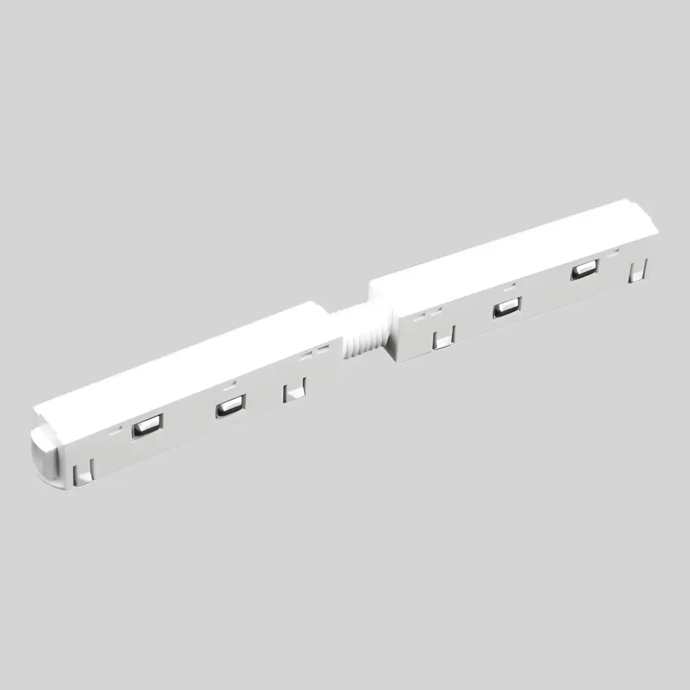 LED magnētiskā sistēma TAMPA, Savstarpējas savienošanas caurvadīšnas modulis, taisns, balts