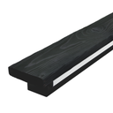 Led lineārs gaismeklis ar dedzinātu koku TOPE TAMNA 12W 960lm, melns