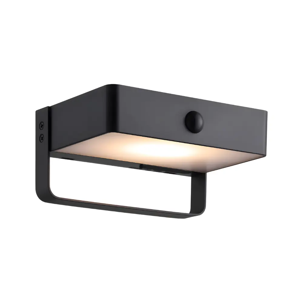 Led sienas solārais gaismeklis SAULIO 4.45W 370lm, melns