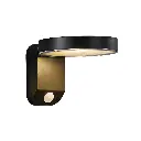 Led sienas solārais gaismeklis RICA, apaļš, 4.5W 480lm, melns