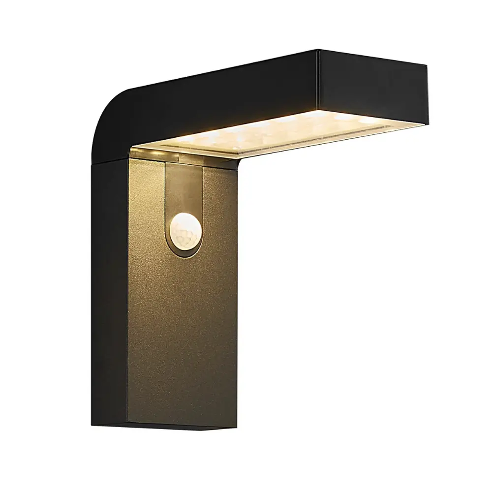 Led sienas solārais gaismeklis ALYA 5W 400lm, melns