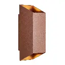 Led fasādes gaismeklis NORDLUX NICO SQUARE 22, 35W GU10, rūsas krāsa