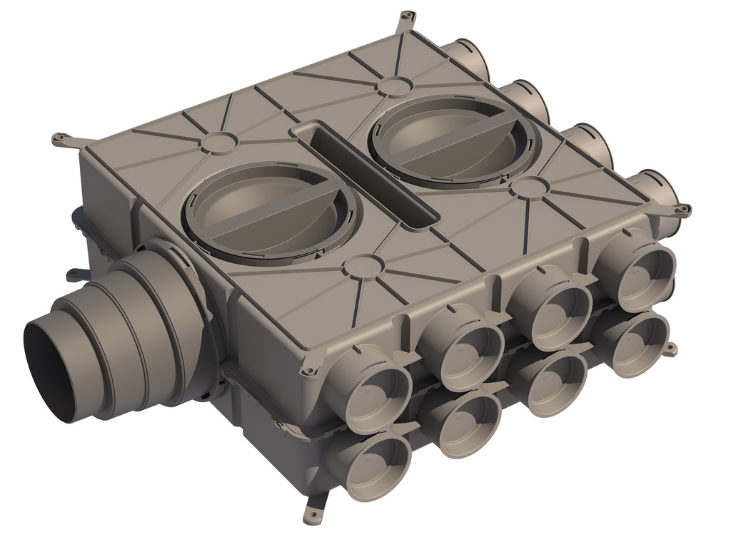 Ubbink DBOX 816 (16x) gaisa sadales kolektors DN125-150-160-180