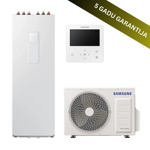 AKCIJA. Samsung gaiss-ūdens siltumsūkņu komplekts 6kw (1f) + 260L KŪ tvertne (3f) + vadības pults