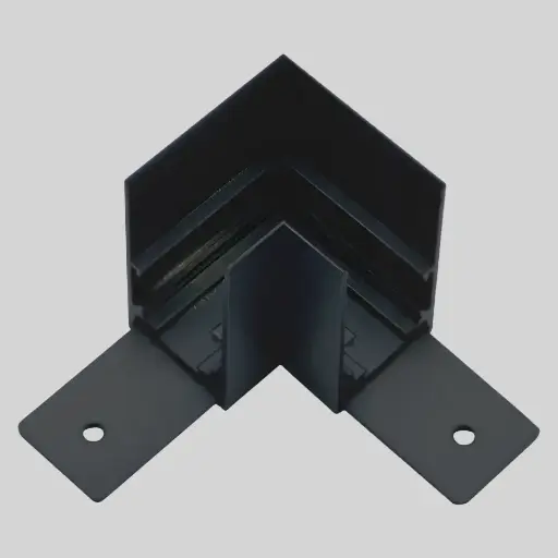 [6006100026] TOPE LED magnētiskā sistēma TAMPA, Virsapmetuma sliedes stūra savienotājs, melna