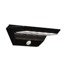 LED prožektors Agena Solar sienas. Melns