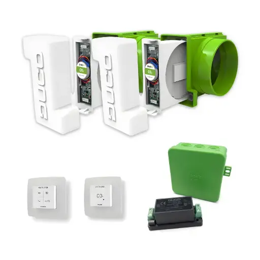 [0000-4900] DucoBox Energy Comfort (Plus) divzonu pamata komplekts Ø160 – balts