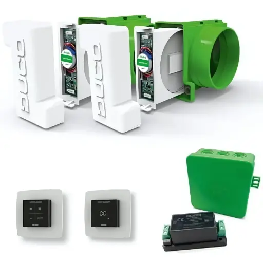 [0000-4802] DucoBox Energy Comfort (Plus) divzonu pamata komplekts Ø160 – melns