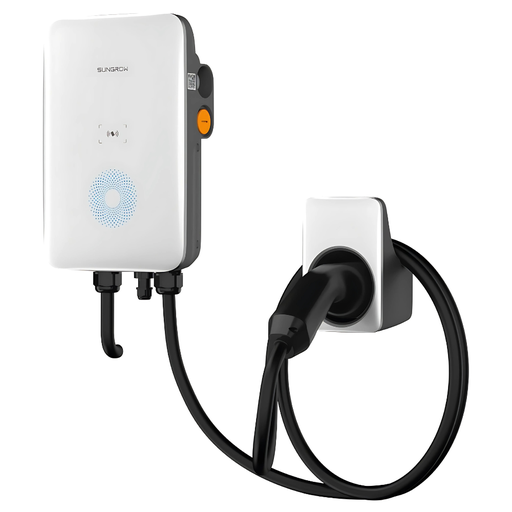 [ACH00015] Auto uzlādes stacija Sungrow - 11kW - 3F - type2 - 7m, balts/melns