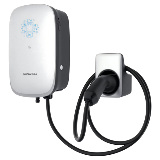 [ACH00098] Auto uzlādes stacija Sungrow - 22kW - 3F - type2 - 7m, balts/melns