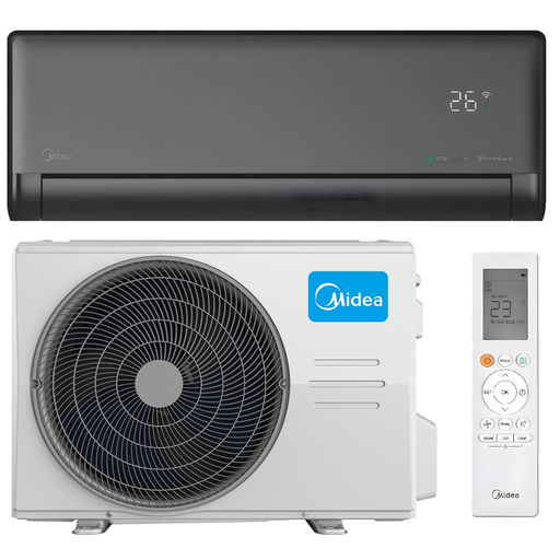 [EZ-24RD6H-O_EZB-24RD6-I] Gaiss-gaiss siltumsūknis Midea Solstice EZ 7.0 kW melns