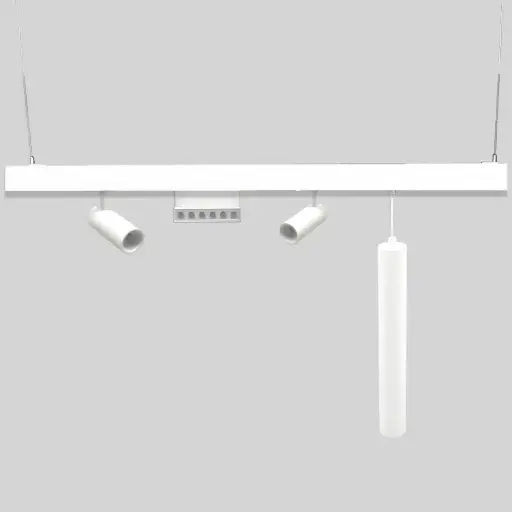 [6006100034] LED magnētiskā sistēma TAMPA, Virsapmetuma sliede, iekarināma, balta