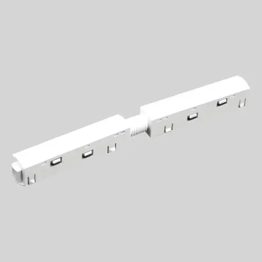 [6006100039] TOPE LED magnētiskā sistēma TAMPA, Savstarpējas savienošanas caurvadīšnas modulis, taisns, balts