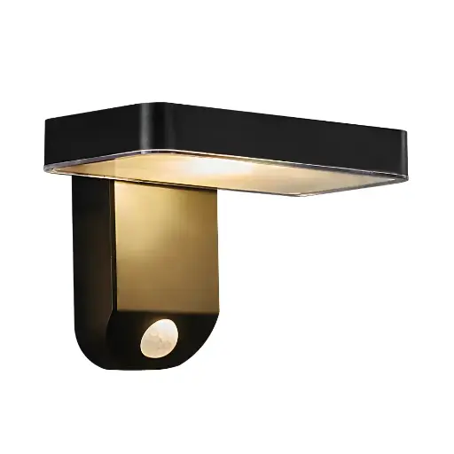 [2118161003] Led sienas solārais gaismeklis NORDLUX RICA, kvadrāts, 4.5W 450lm, melns