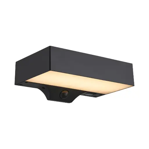 [2518341003] Led sienas solārais gaismeklis NORDLUX MONAY, kvadrāta, 5W 200lm, melns
