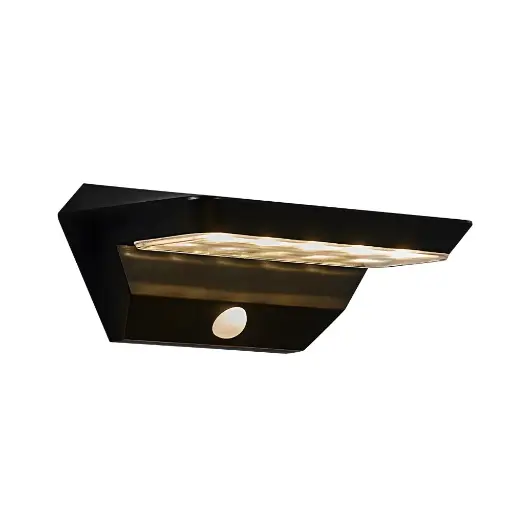 [2118221003] Led sienas solārais gaismeklis NORDLUX AGENA 5W 400lm, melns