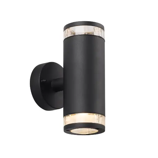 [45501003] Led fasādes gaismeklis NORDLUX BIRK DOUBLE, 28W GU10, melns