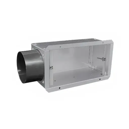 [005260 PLMLC 200X100 1X75] Gaisa vadu kārba ar 1 sāna izvadu Ø80 mm