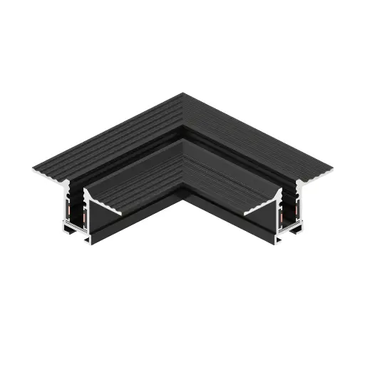 [6006100066] TOPE LED magnētiskā sistēma TEIDE, Zemapmetuma sliedes stūra savienotājs, melns